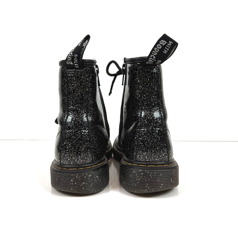 Dr. Martens 1460 Black Cosmic Glitter Lace Up Boots Zipper - Picture 5 of 7